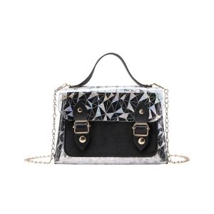 Nouveau Transparent Boucle Magnétique Boucle Chaîne Petit Sac Carré