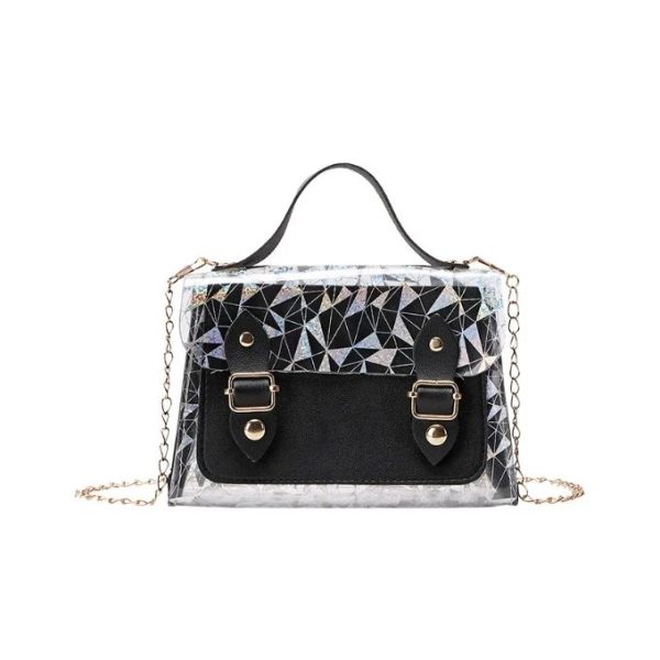 Nouveau Transparent Boucle Magnétique Boucle Chaîne Petit Sac Carré