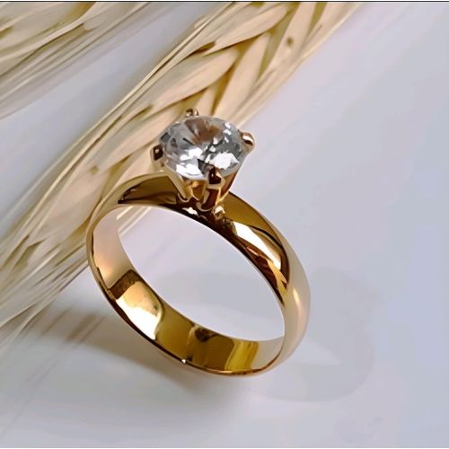 1 Ba Bague Fiançailles En Acier Inoxydable Avec Coffret