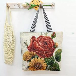 1 Sac en toile pour dames, sac à main, tote épaule, sac de courses décontracté