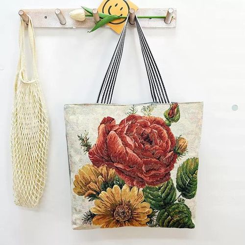 1 Sac en toile pour dames, sac à main, tote épaule, sac de courses décontracté