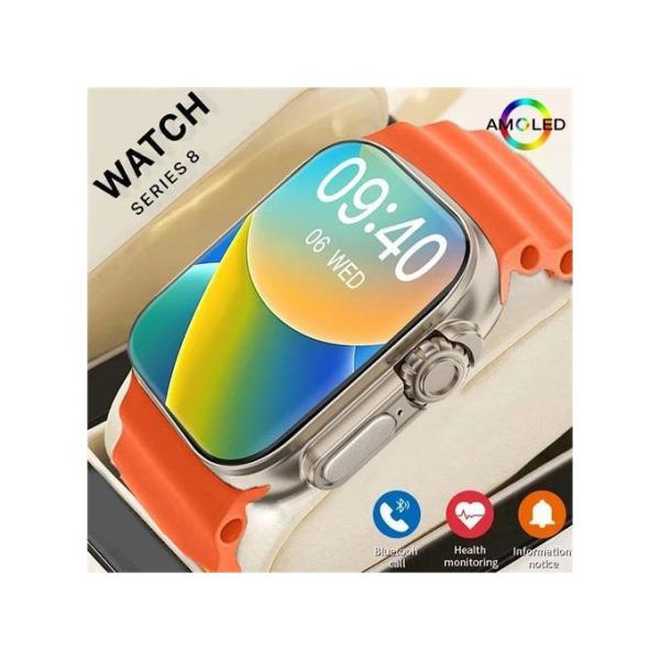 1 Montre connectée T900 Ultra2 Max avec écran tactile HD de 2,19 pouces et appels Bluetooth