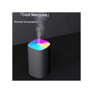 1 OIPETLUCK Small Desktop Air Humidifier LED Light (Gray)