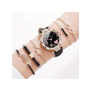 1 Ensemble de montres et bracelets pour femme 6 en 1