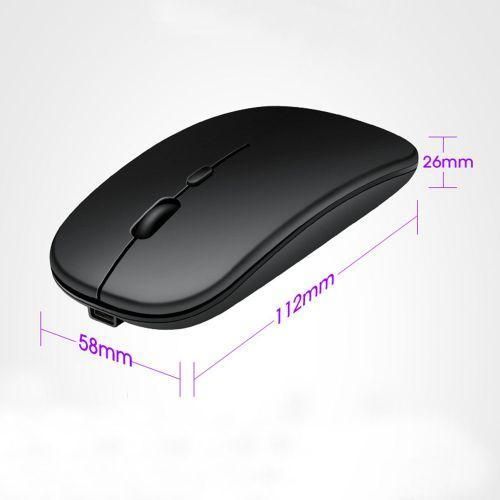 Souris Sans Fil Optique Rechargeable 2.4G Slim - Noir