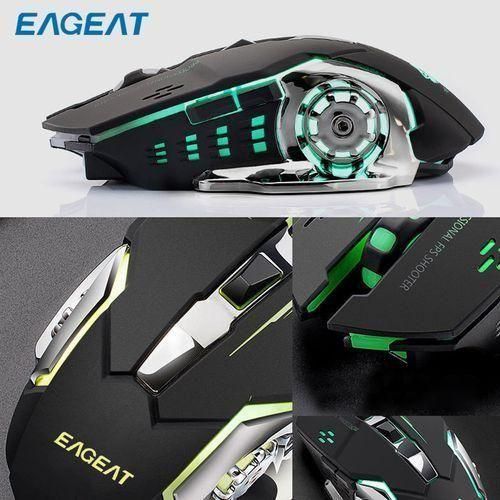 EAGEAT Souris de jeu sans fil rechargeable à trois vitesses 2.4GHz