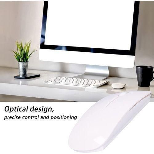 2 Souris sans fil rechargeable LED - Blanc