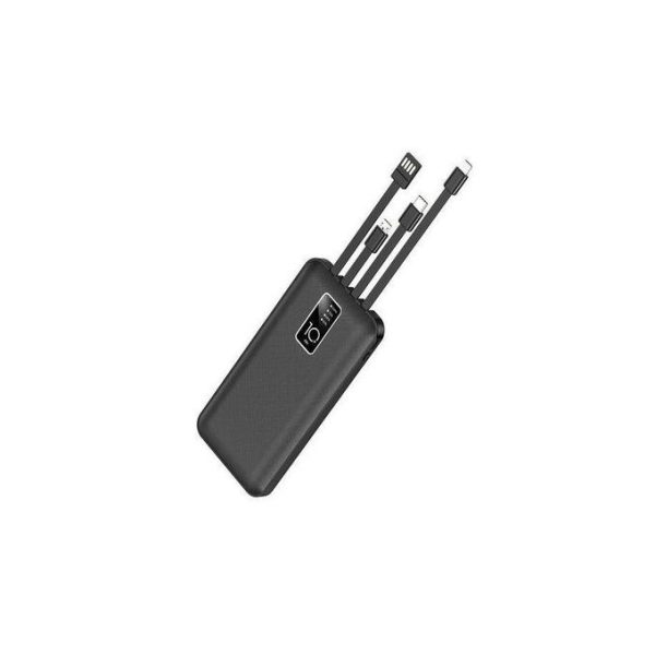 2 Wd power Bank Bank Power Banks 4 Câbles De Charge Intégrés 10000mAh - NOIR/BLANC