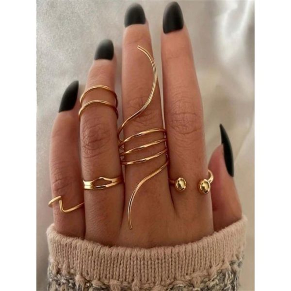 Fashion And Style Lot De 5 Bagues, Femme