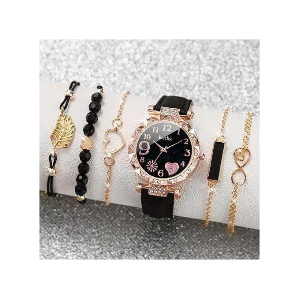 2 Ensemble de montres et bracelets pour femme 6 en 1