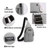 Loisirs Une épaule Sport Sling Poitrine Sac Oblique - Gris