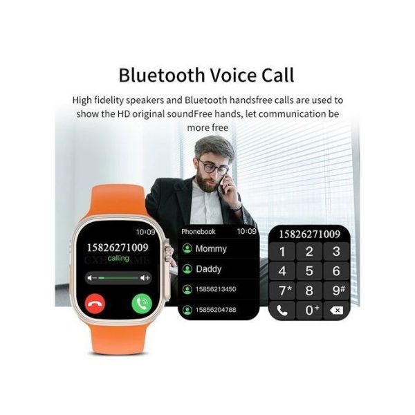 4 Montre Connectée T800 Ultra Bluetooth Pour Appels Sportifs Et Fitness Série 8