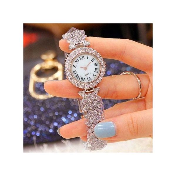 5 2 En 1 Mode Montre Femme Et Chaîne à Main -Or