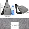 Loisirs Une épaule Sport Sling Poitrine Sac Oblique - Gris