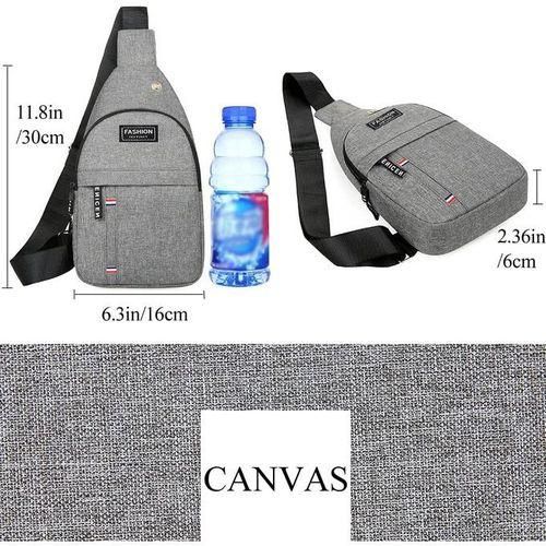 Loisirs Une épaule Sport Sling Poitrine Sac Oblique - Gris