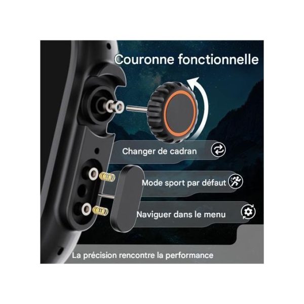 6 Montre connectée T900 Ultra2 Max avec écran tactile HD de 2,19 pouces et appels Bluetooth